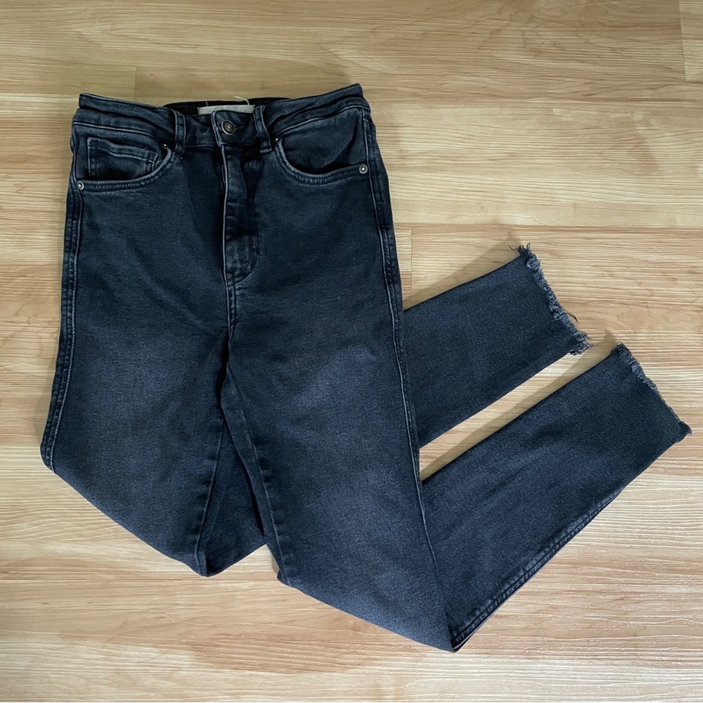 Free People | We The Free | High Rise  Straight Raw Hem Jeans Twenty Seven 24x27